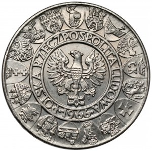 Próba NIKIEL 100 złotych 1966 Mieszko... półpostacie