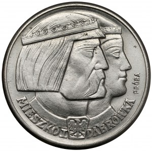 Próba NIKIEL 100 złotych 1960 Mieszko... głowy - BEZ nominału