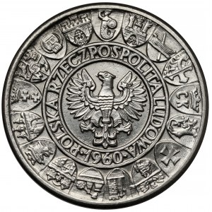Próba NIKIEL 100 złotych 1960 Mieszko... głowy - BEZ nominału