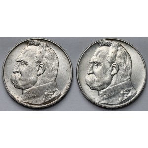 Piłsudski 10 złotych 1937 i 1939 - zestaw (2szt)