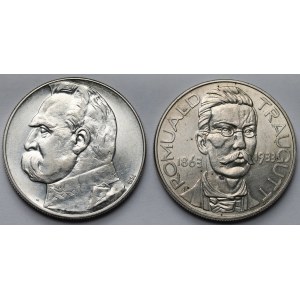 10 złotych 1933 i 1934 Traugutt i Strzelecki - zestaw (2szt)