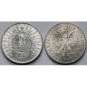 10 złotych 1933 i 1934 Traugutt i Strzelecki - zestaw (2szt)