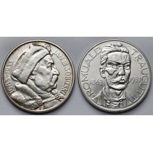 10 złotych 1933 Sobieski i Traugutt - zestaw (2szt)