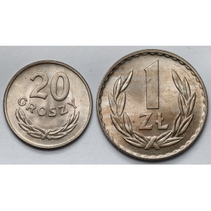 1 złoty i 20 groszy 1949 - zestaw (2szt)
