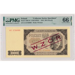 Wzór kolekcjonerski 500 złotych 1948 - CC