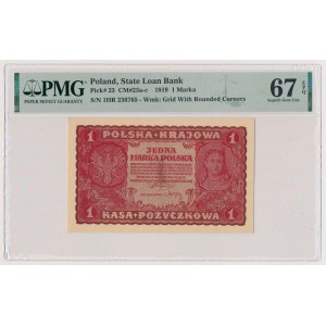 1 marka 1919 Sierpień - I Serja HR (Mił.23c)