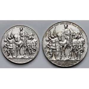 Prusy, 2 i 3 marki 1913, Berlin - Bitwa Narodów - zestaw (2szt)