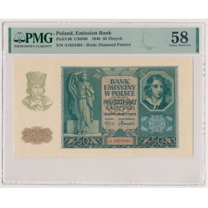 50 złotych 1940 - A - bardzo ładny