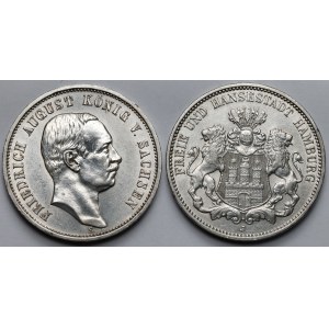 Hamburg i Saksonia, 3 marki 1911-1913 - zestaw (2szt)