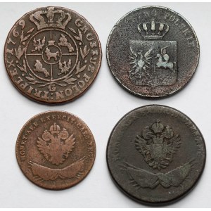 Poniatowski i Zabory, 1-3 grosze 1769-1831 - zestaw (4szt)