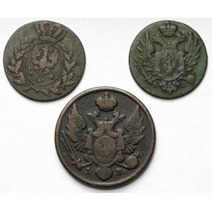 1 i 3 grosze 1816-1826 - zestaw (3szt)