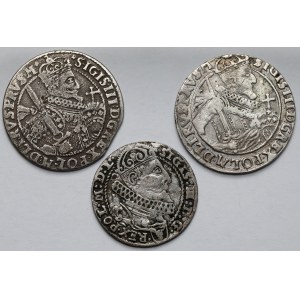 Zygmunt III Waza, Orty i Szóstak 1623-1625 - zestaw (3szt)
