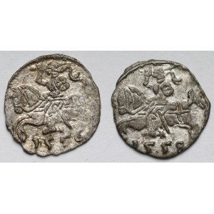 Zygmunt II August, Denary Wilno 1556 i 1558 - zestaw (2szt)