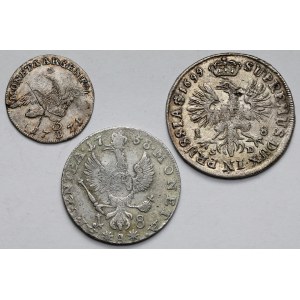 Wrocław i Prusy, Trojak i Orty 1699-1771 - zestaw (3szt)