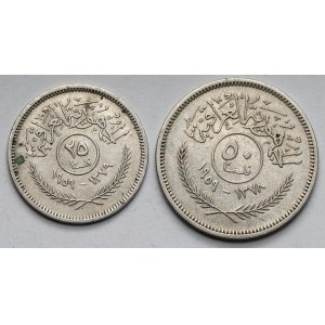 Irak, 25 i 50 fils 1959 - zestaw (2szt)