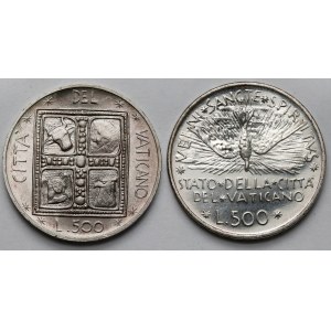 Watykan, 500 lir 1977-1978 - zestaw (2szt)