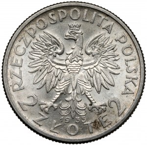 Głowa Kobiety 2 złote 1933