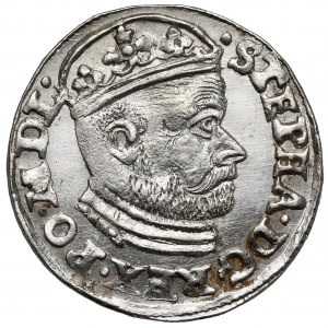 Stefan Batory, Trojak Olkusz 1586 NH - Howel