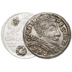 Zygmunt III Waza, Trojak Wilno 1601 - Łabędź - Orzeł w KORONIE
