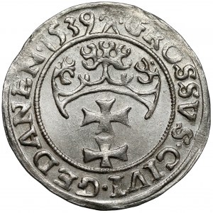 Zygmunt I Stary, Grosz Gdańsk 1539 - PRV - b.rzadki