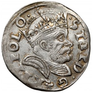Stefan Batory, Trojak Poznań 1586 - kwiatek