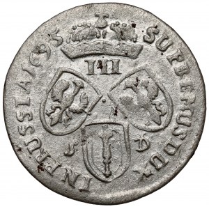 Prusy-Brandenburgia, Friedrich III, Trojak 1695 SD, Królewiec