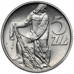 Rybak 5 złotych 1974