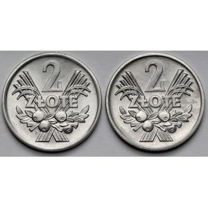 2 złote 1970-1973 - zestaw (2szt)