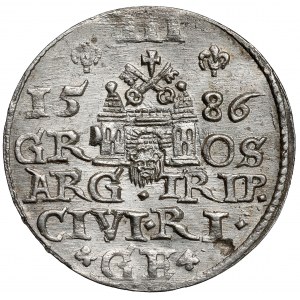 Stefan Batory, Trojak Ryga 1586