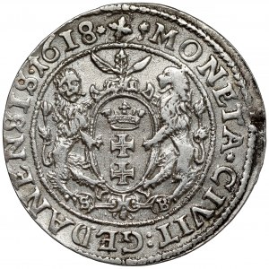 Zygmunt III Waza, Ort Gdańsk 1618 - krzyż
