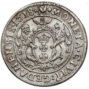Zygmunt III Waza, Ort Gdańsk 1618 - liść klonu