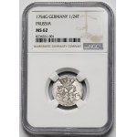 Prusy, Friedrich II, 1/24 talara 1754-G, Szczecin