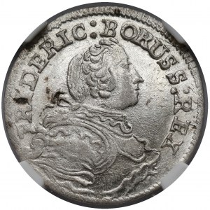Śląsk, Fryderyk II Wielki, 3 krajcary 1754-B, Wrocław