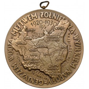 Medal, Józef Piłsudski, 10. rocznica Wojny Polsko-Bolszewickiej 1930