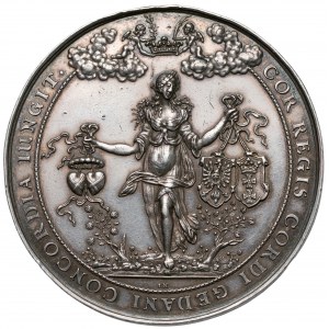 Jan II Kazimierz, Medal przybycie króla do Gdańska 1653 r. (Höhn)