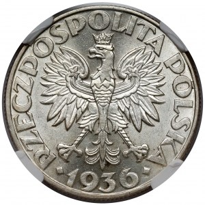 Żaglowiec 5 złotych 1936
