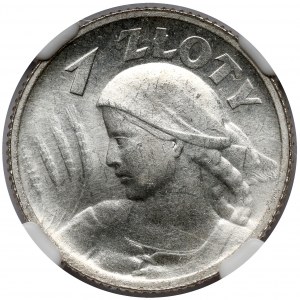 Kobieta i kłosy 1 złoty 1924 - PIĘKNA