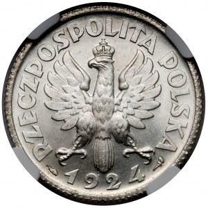 Kobieta i kłosy 1 złoty 1924 - PIĘKNA