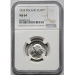 Kobieta i kłosy 1 złoty 1924 - PIĘKNA