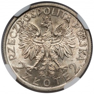 Głowa Kobiety 2 złote 1933