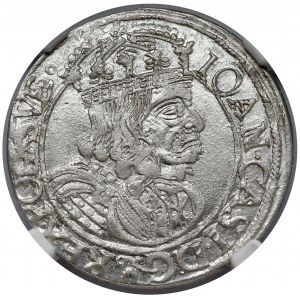 Jan II Kazimierz, Szóstak Lwów 1661 GBA - ozdobne tarcze