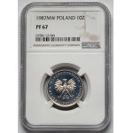 10 złotych 1987 - lustrzany