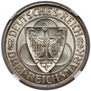 Weimar, 3 marki 1930-D - Odzyskanie Nadrenii