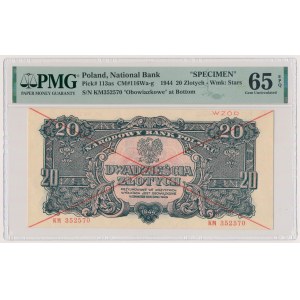 20 złotych 1944 ...owe - WZÓR - KM