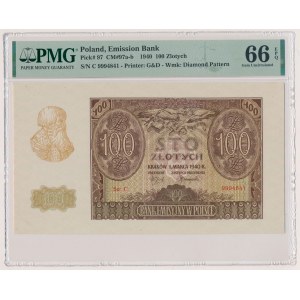 100 złotych 1940 - Ser.C - bardzo rzadka i piękna