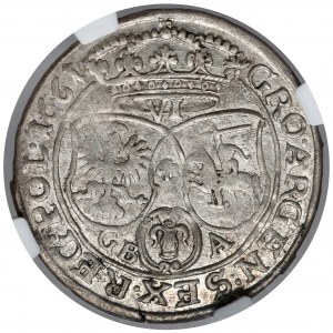Jan II Kazimierz, Szóstak Lwów 1661 GBA - LILIJKA - ex. Pączkowski