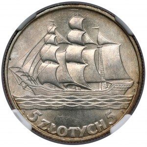 Żaglowiec 5 złotych 1936