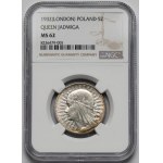 Głowa Kobiety 5 złotych 1932 bez znaku, Londyn