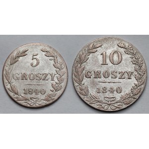 5-10 groszy 1840 - zestaw (2szt)