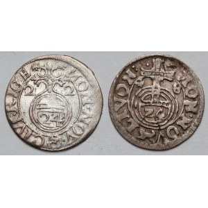 Gustaw II Adolf i Krystyna Waza, Półtorak Ryga 1622-1648 - zestaw (2szt)